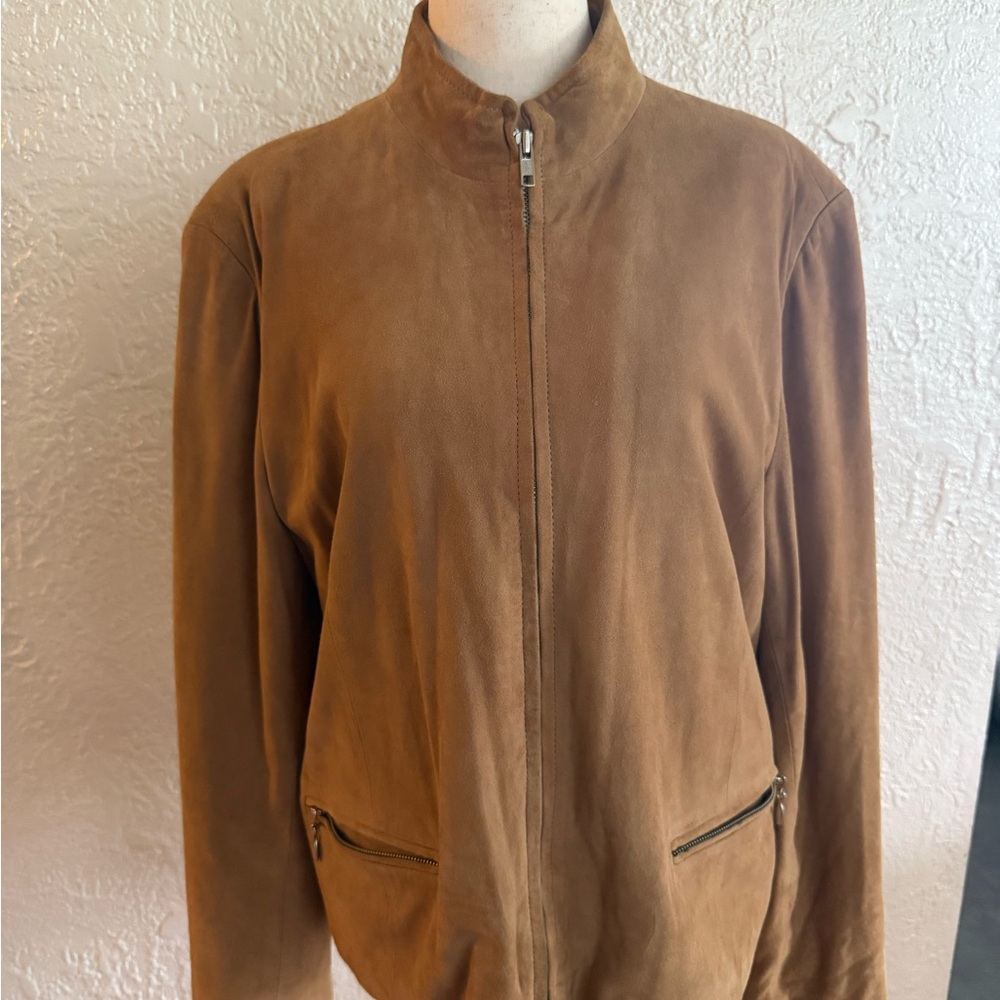 Genuine Suede Camel Color Jacket